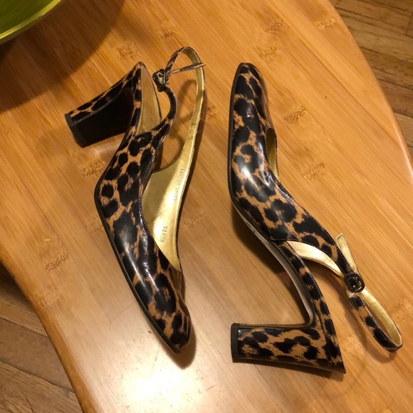 J.Crew Patent Leather Leopard Print Heels  8 1/2 - Picture 8 of 14